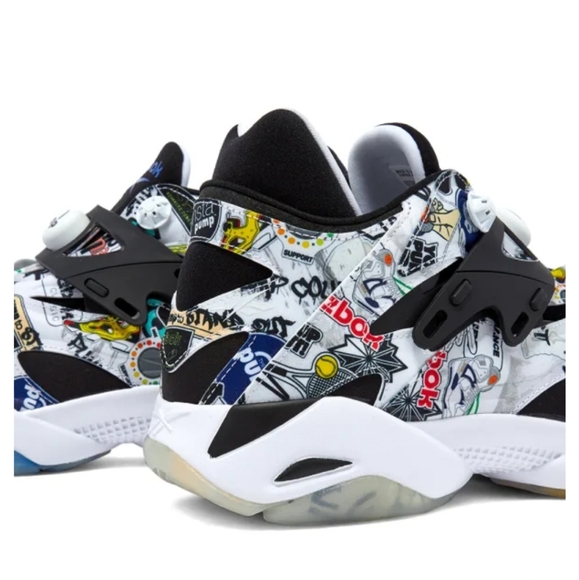 Reebok Pump Court Shoes Sneakers Sticker City Black/White New main image 4